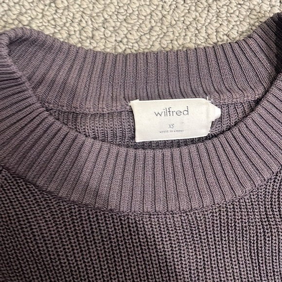 ‼️SOLD‼️ Aritzia Wilfred Scalloped Crop Sweater - Mink - Picture 4 of 4